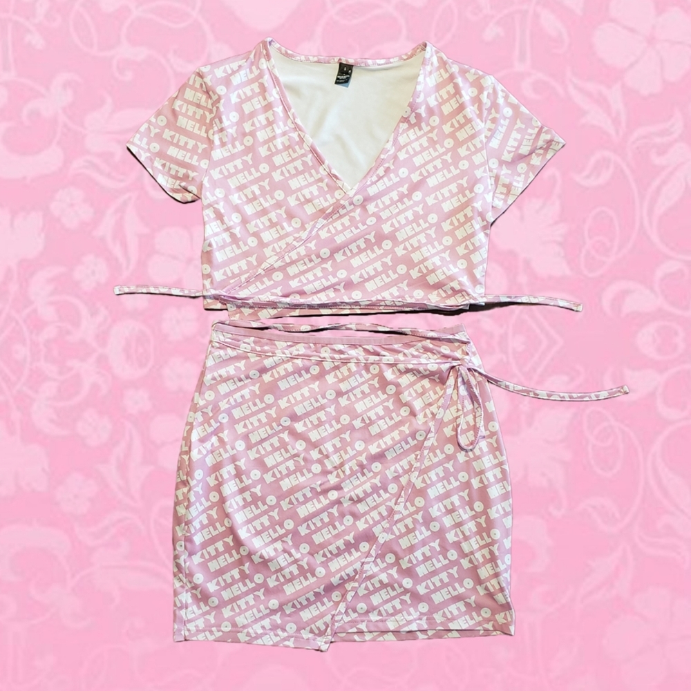 Hello Kitty X Shein two-piece matching letters set